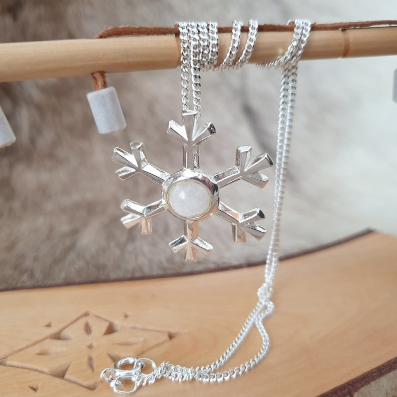 Amanda Rose Collection Snowflake Pendant-Necklace made with SWAROVSKI India  | Ubuy