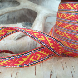 Fabric ribbon Yellow Red...