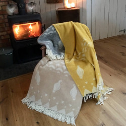 Wool Blanket Grouses Skum&Skum Beige White