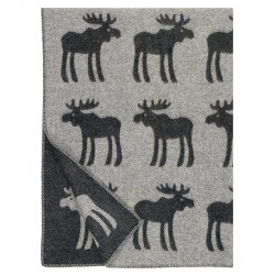 Wool Blanket with moose pattern