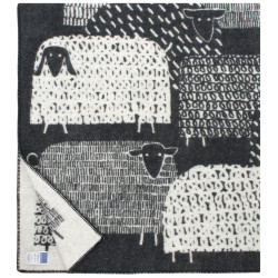 Wool Blanket Sheep Black White