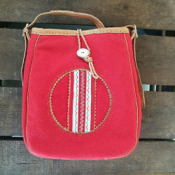 Handbag Red Woolfabric