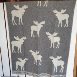 Wool Blanket Moose Grey