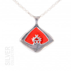 Pendant Sáráhkká Red Small Silver By Jokkmokks Tenn 