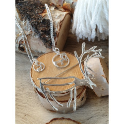 Pendant Reindeer Medium Silver