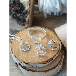 Pendant Reindeer Medium Silver