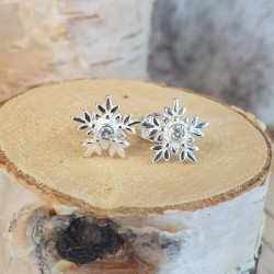 Earrings Snowflake Silver...