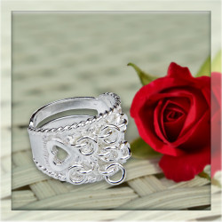 Silver Ring Dekorationsringar Hjärtan